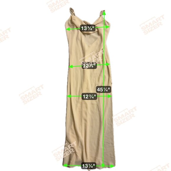 Vintage Victoria Secret Beige Lingerie Slip Dress w Low Back Tie Detail & Cowl N - Picture 10 of 10